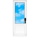 ПВХ окно дверь пвх 1 ств. откр., 700×2150 мм, профиль Brusbox, стеклопакет Однокамерный (24 мм), ламинация белый, Kale, ручка Чёрная, в слайдере предложений, артикул tzeomppu4thukgu3vggphw1dhanilcggw7h21-50